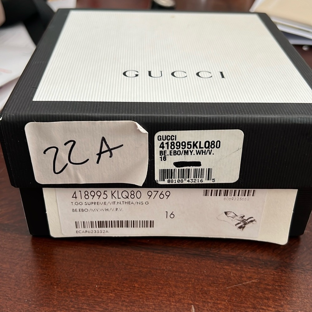 Gucci shoe box size 16